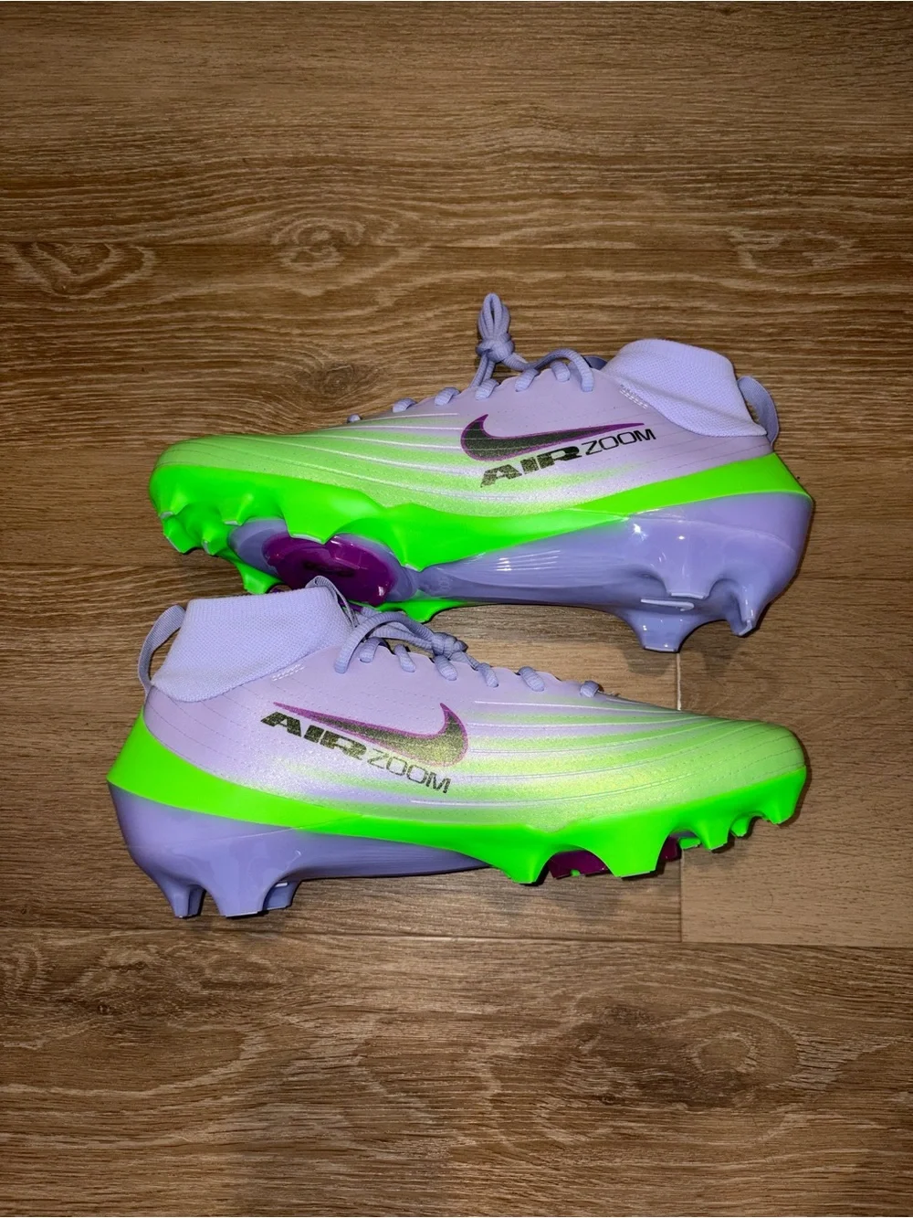 Nike Vapor Pro 1 Football Cleats Green Purple IB8250-500 Men's Size 10.5 New